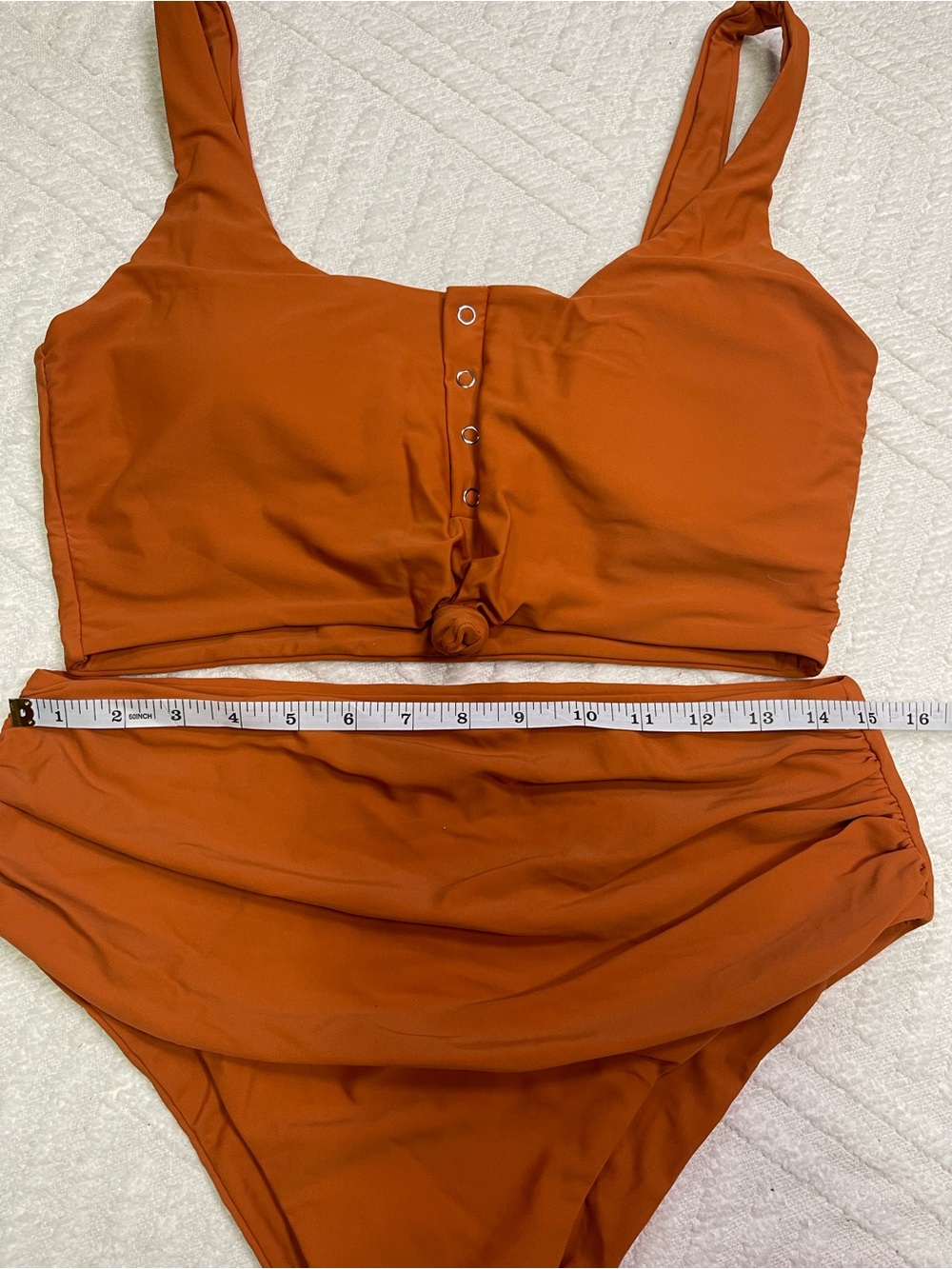 Zaful Orange High-Waist Bikini Set Size XL - Picture 9 of 11